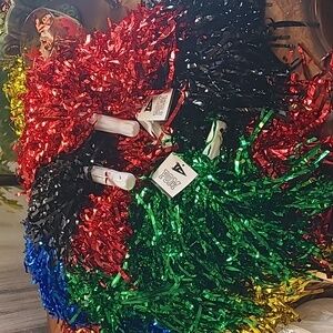 New in box! Set of 24 metallic shiny colorful assorted party favor Pom Poms